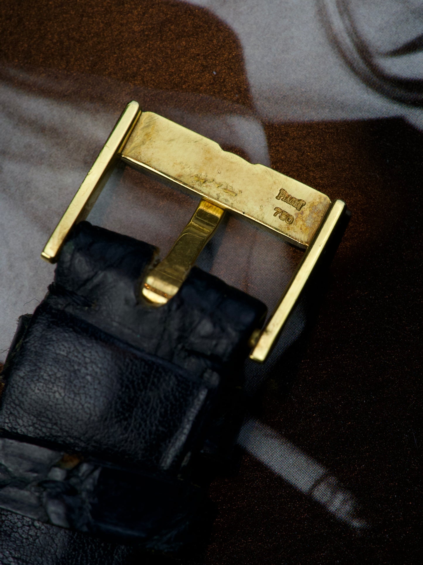 1980s Piaget Polo 7673 Onyx Jumbo 18 Carat Gold