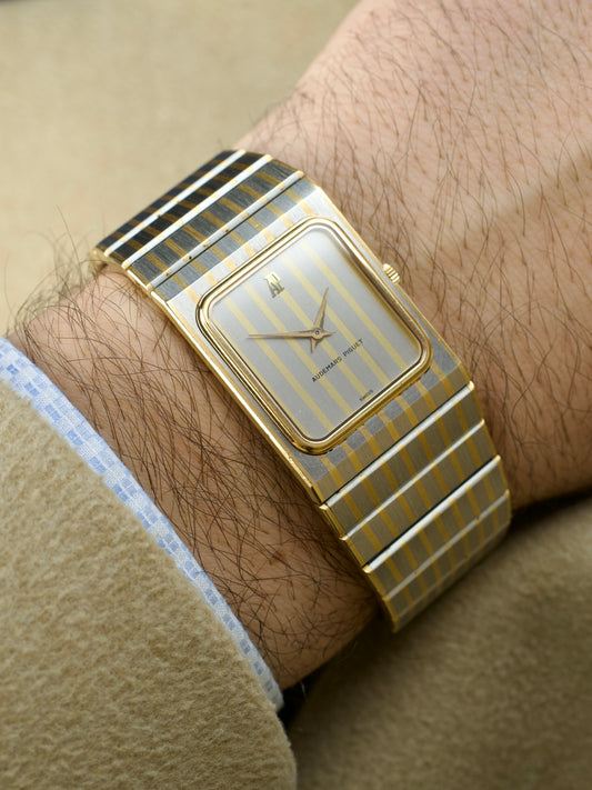 Audemars Piguet Zebra 4274 Jumbo Two Tone 18 Carat Gold Steel 1980s