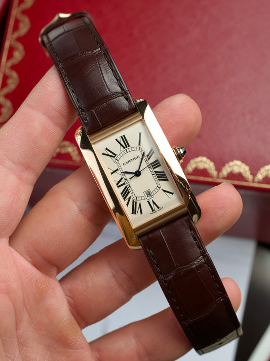 Cartier Tank Americaine 2505 18K Rose Gold FULL SET 2020s