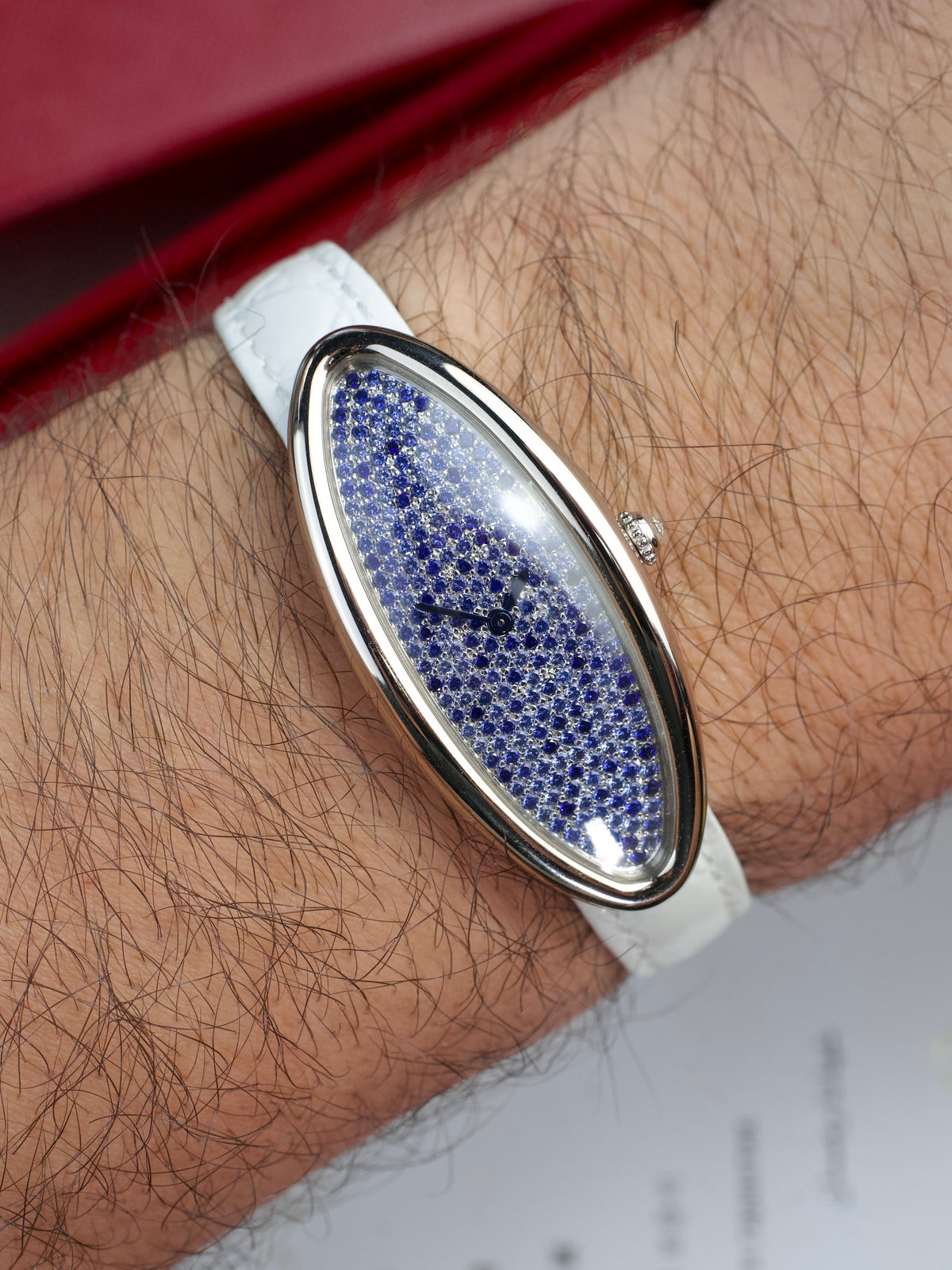 Cartier Baignoire Allongee 2514 FULL SET 18K white Gold 2000s
