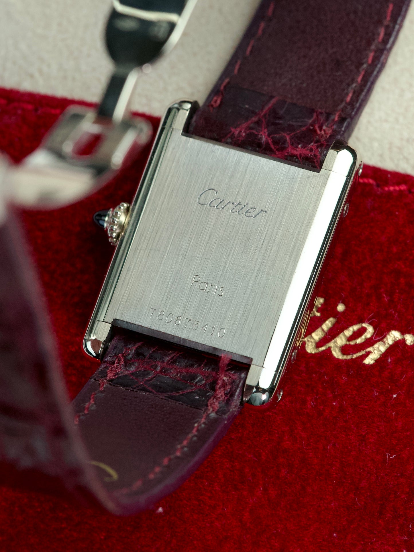 Cartier Tank Louis 78087 18K White Gold 1980s