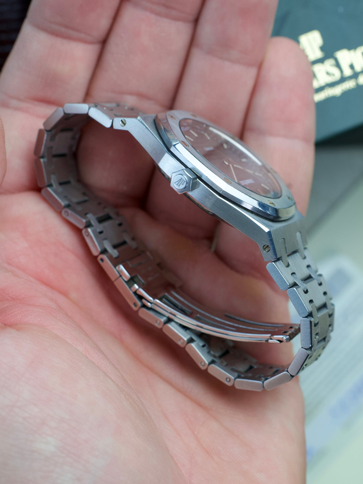 Audemars Piguet Royal Oak 14790ST FULL SET Dark Blue Dial 2000s vintage, bracelet