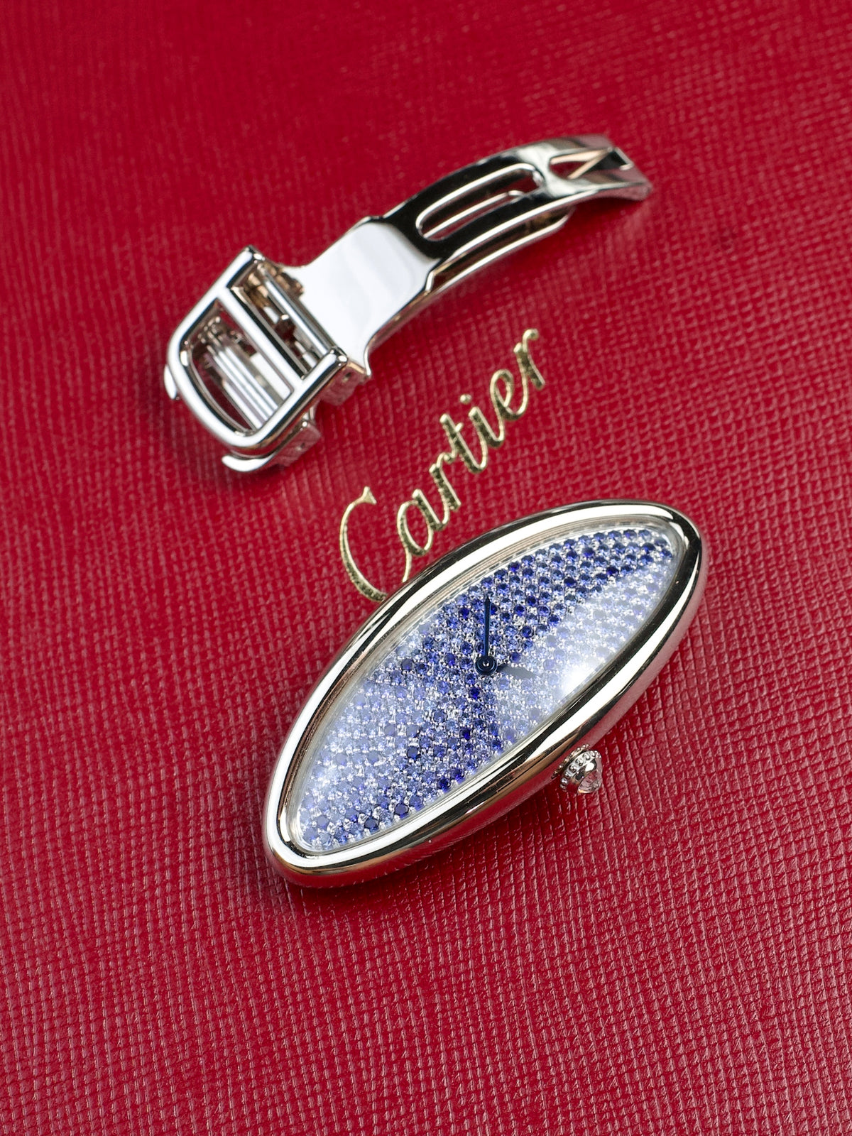 Cartier Baignoire Allongee 2514 FULL SET 18K white Gold 2000s