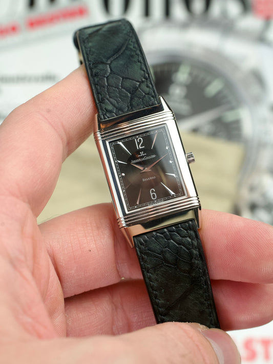 Jaeger LeCoultre Reverso Classique 250.3.86 Art Deco JLC 18 Carat White Gold 1990s