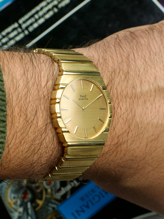Piaget Polo 7661 C701 Jumbo 18 Carat Yellow Gold 1980s