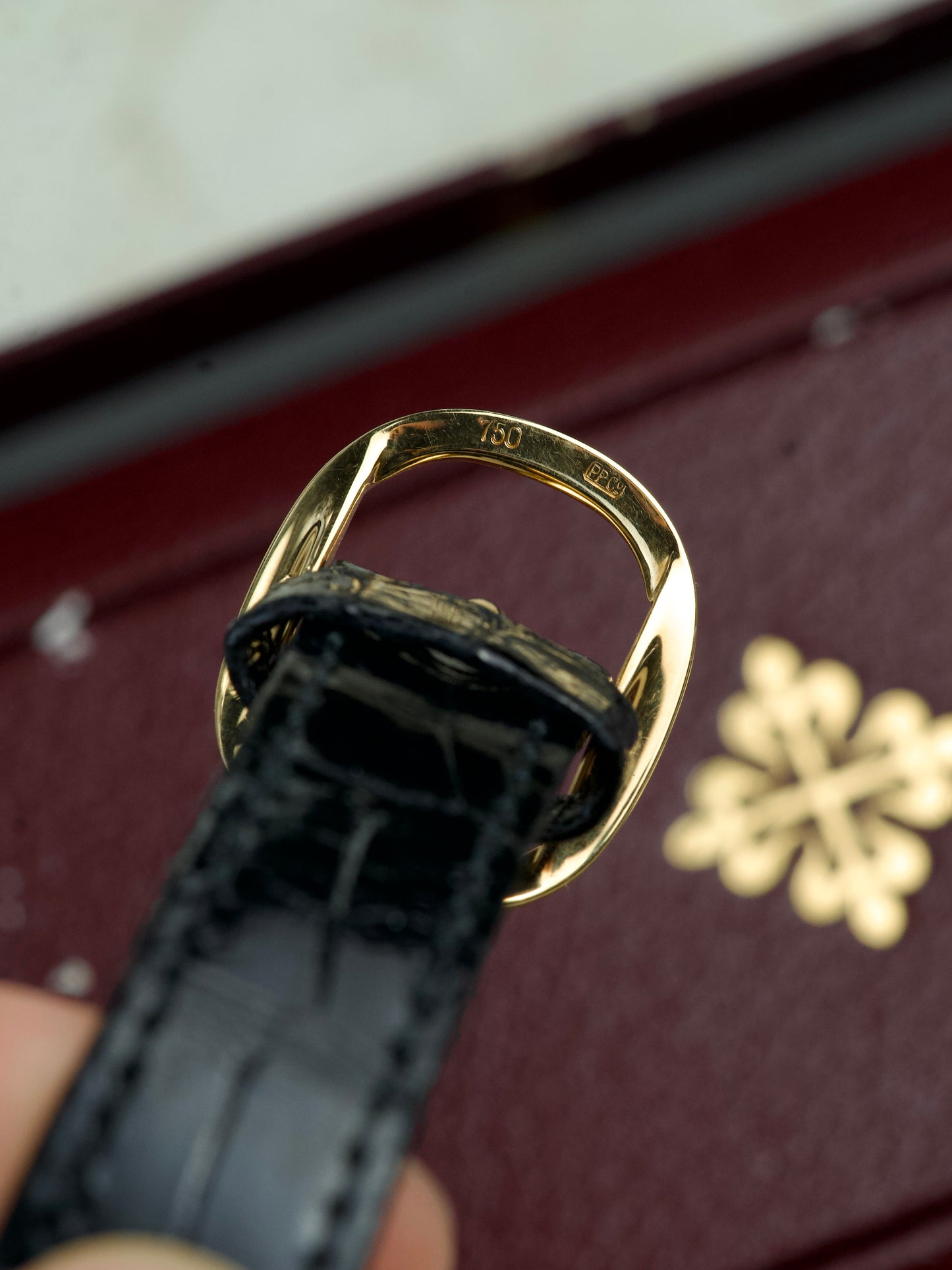 Patek Philippe Ellipse 3738j Blue Sigma 18 Carat Gold Jumbo automatic 1980s