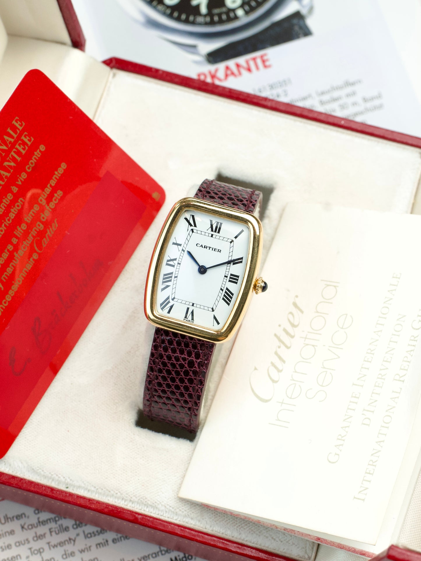 Cartier Faberge 78101 FULL SET Square Incurvee Luxury, front