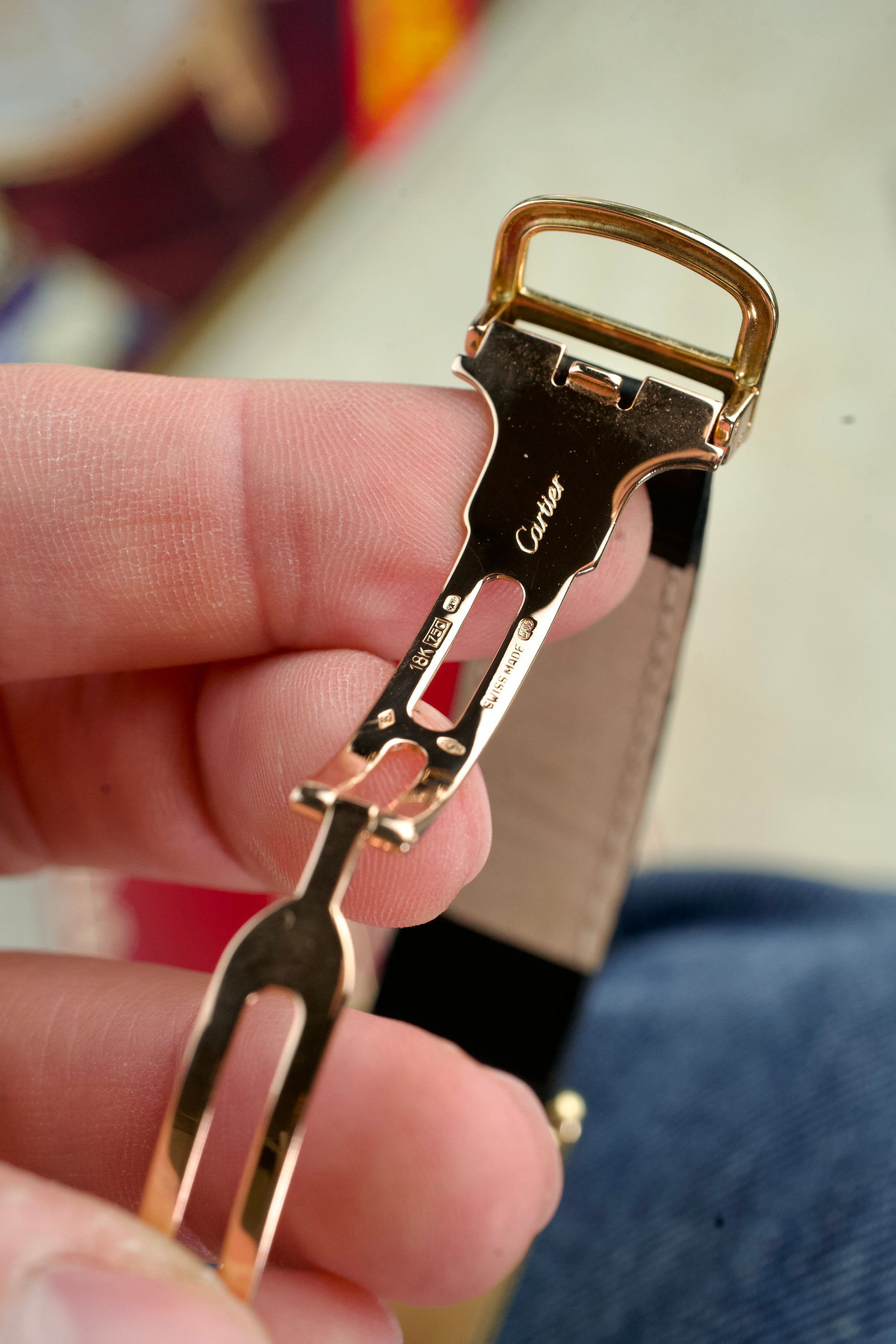 Cartier Tank Basculante 2391 luxury timepiece, clasp