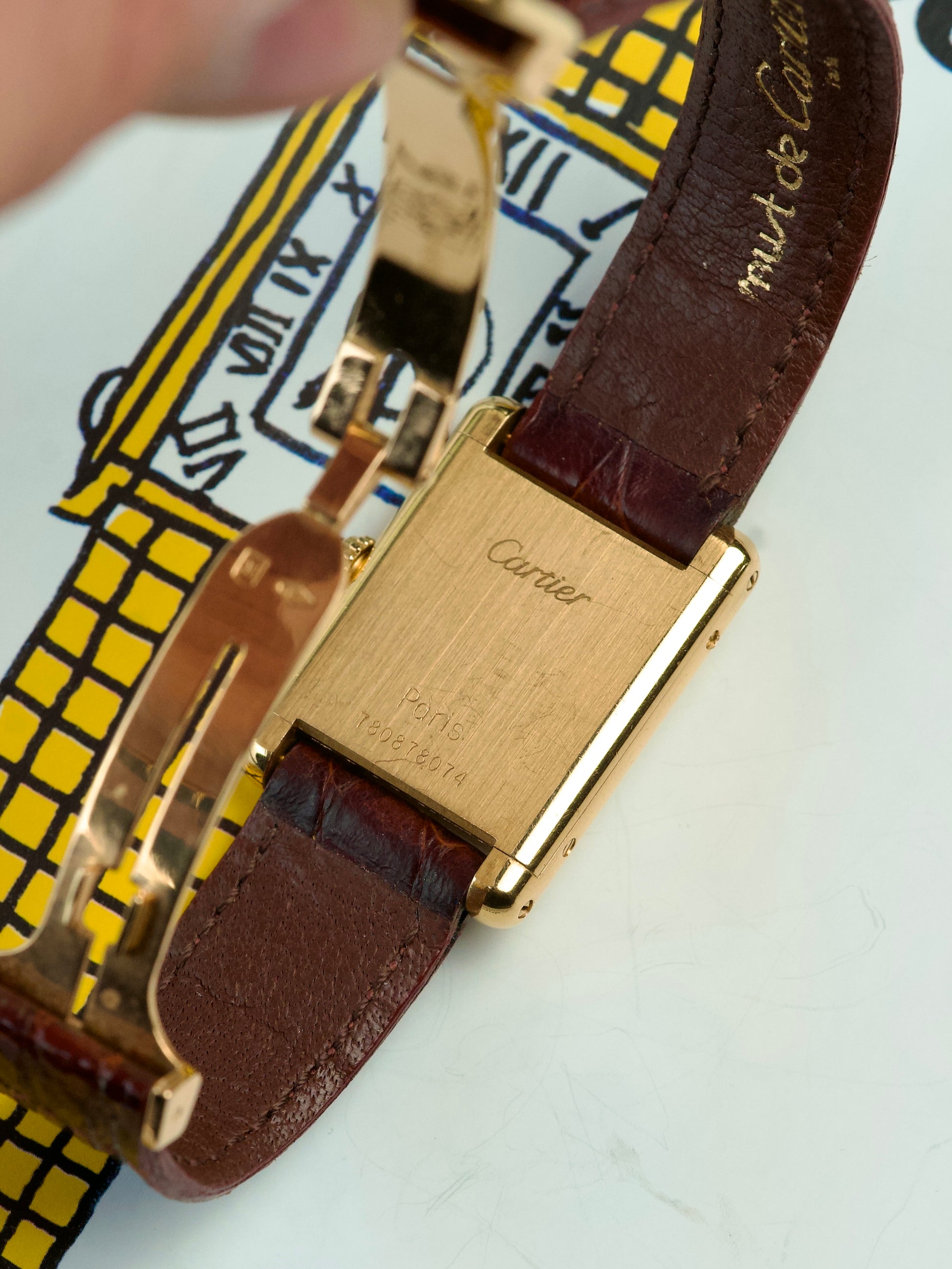 Cartier Tank Louis 78087 collectible, back
