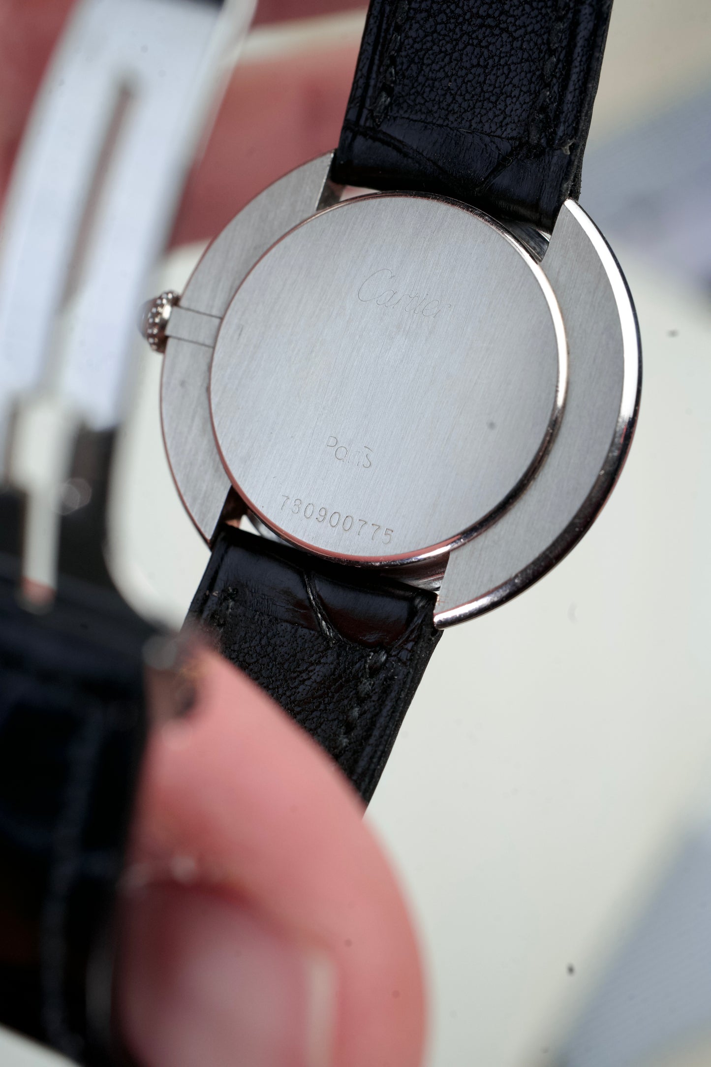Cartier Tank Vendome 78090 18 carat White Gold 1970s preowned, back