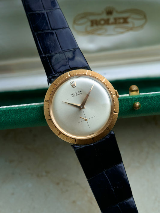 Rolex Precision 9522 Ufo Disco Volante 18 Carat Gold Box 1960s