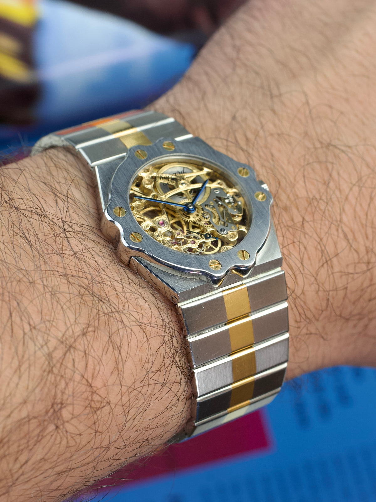 Chopard St. Moritz 8023 Skeleton 18 Carat Yellow Gold 1980s