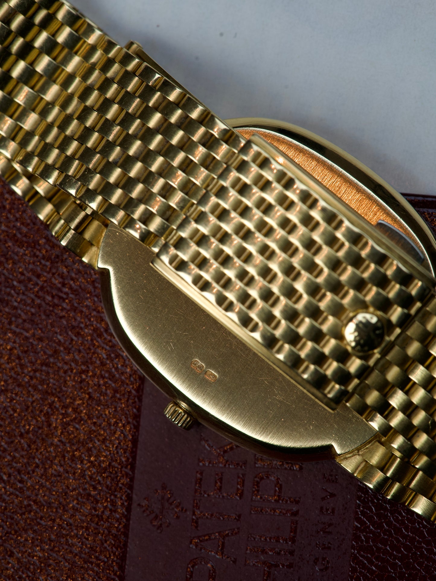 1980s Patek Philippe Ellipse 3838/001 Jumbo Full Set 18 Carat Yellow Gold