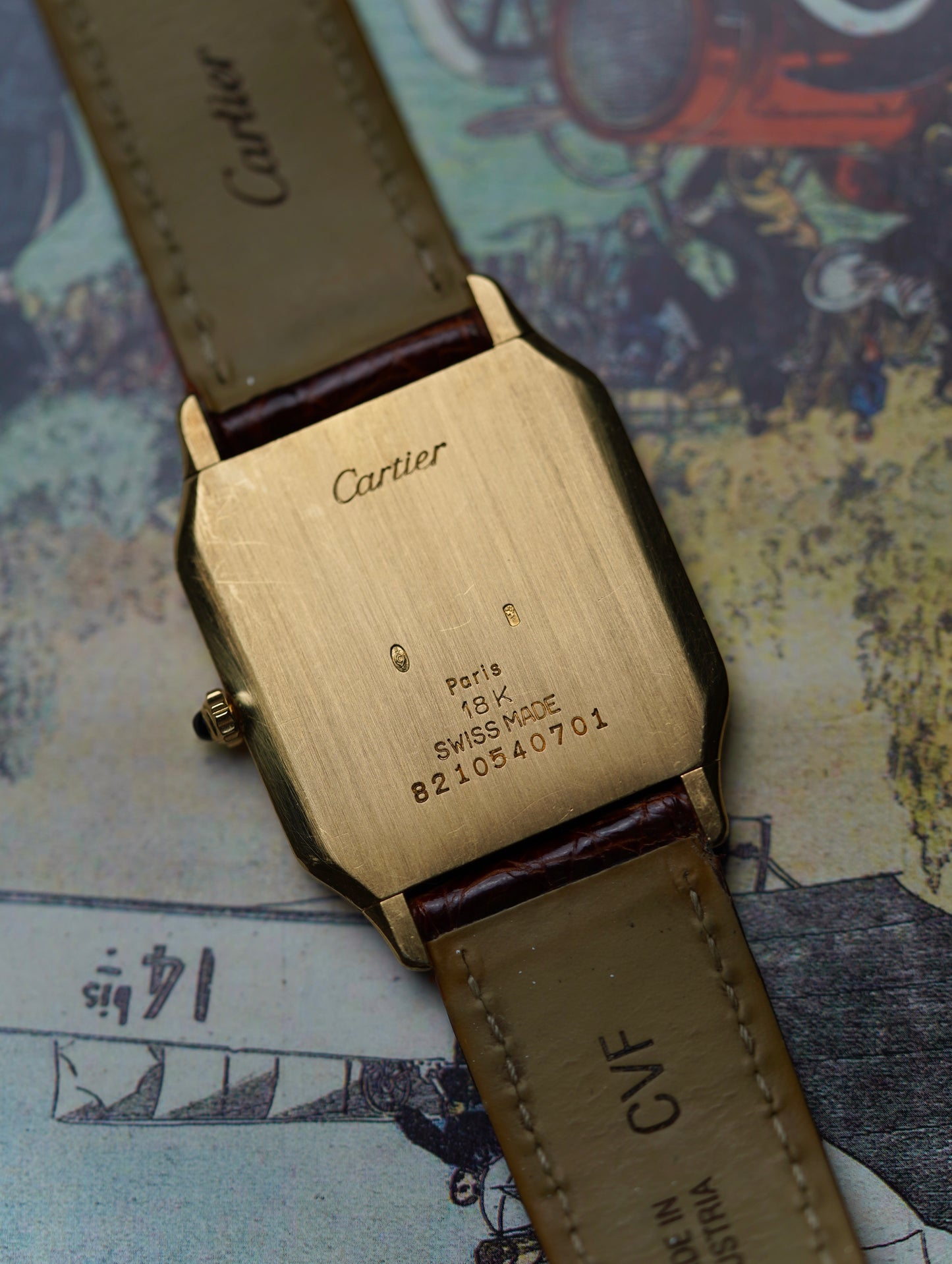 1990s Cartier Santos Dumont (Ref. 821054) pre CPCP 18K Yellow Gold