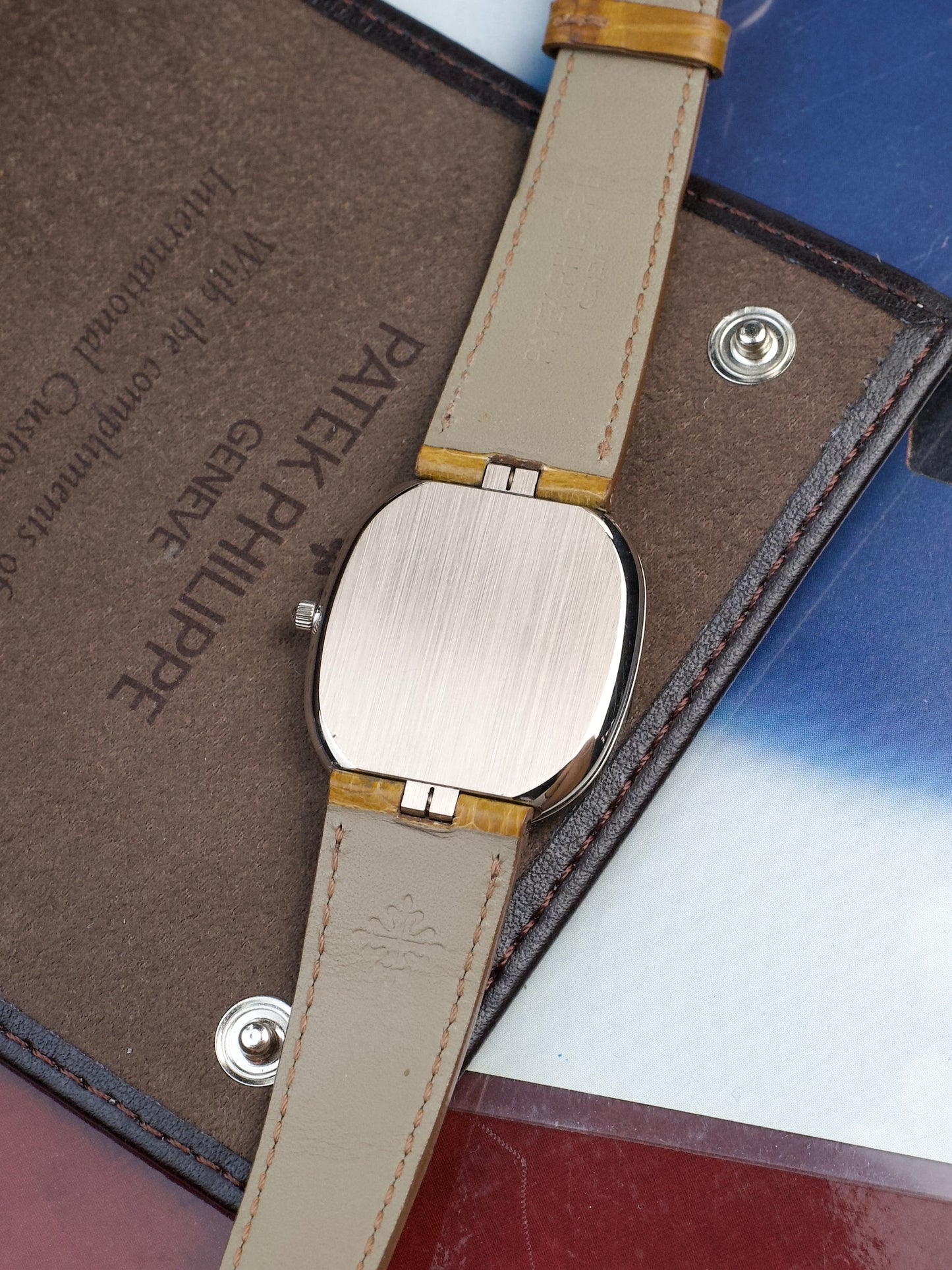Patek Philippe Ellipse 3738G Grey 18 Carat White Gold Jumbo automatic 2000s