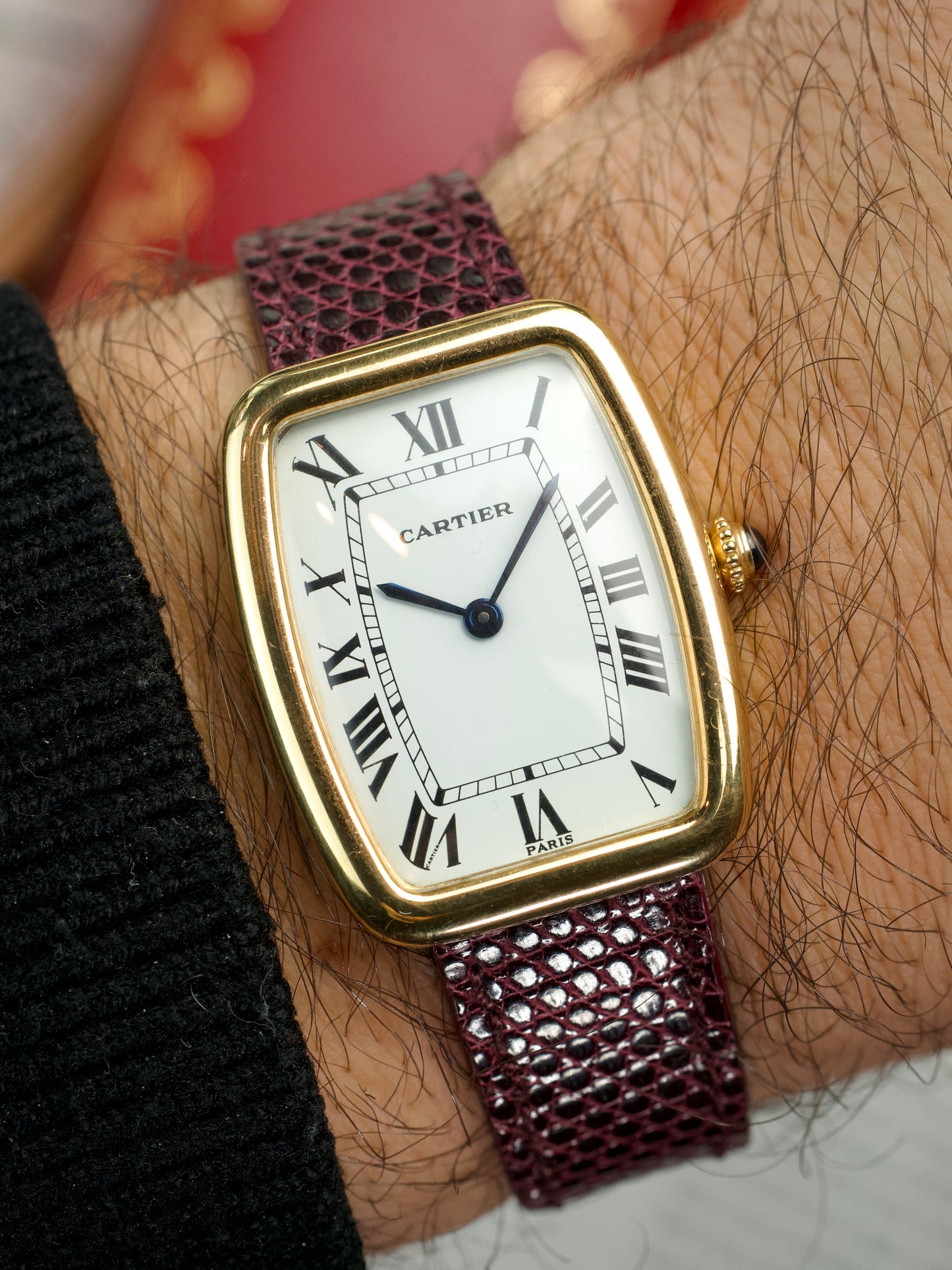 Cartier Faberge 78101 FULL SET Square Incurvee Paris 18 Carat Gold Paris 1970s