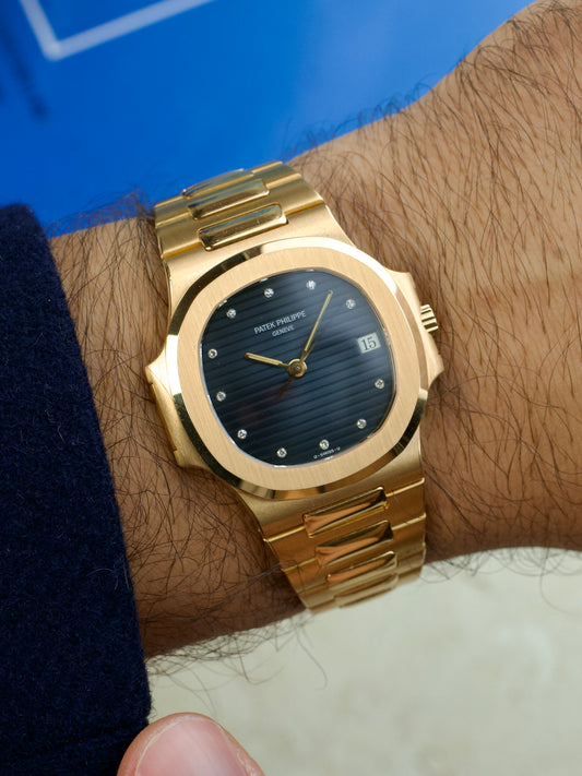 Patek Philippe Nautlius 3800J Diamond Blue Dial 1980s