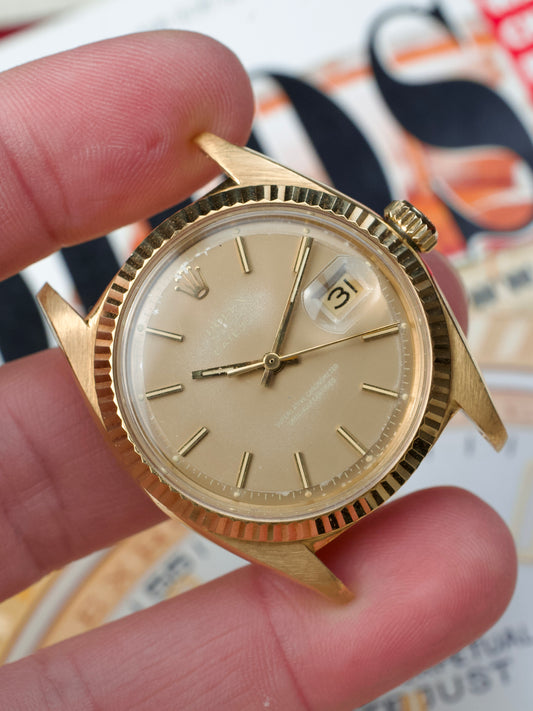 Rolex Datejust 1601 Havanna Ghost Dial 18 Carat Yellow Gold 1969