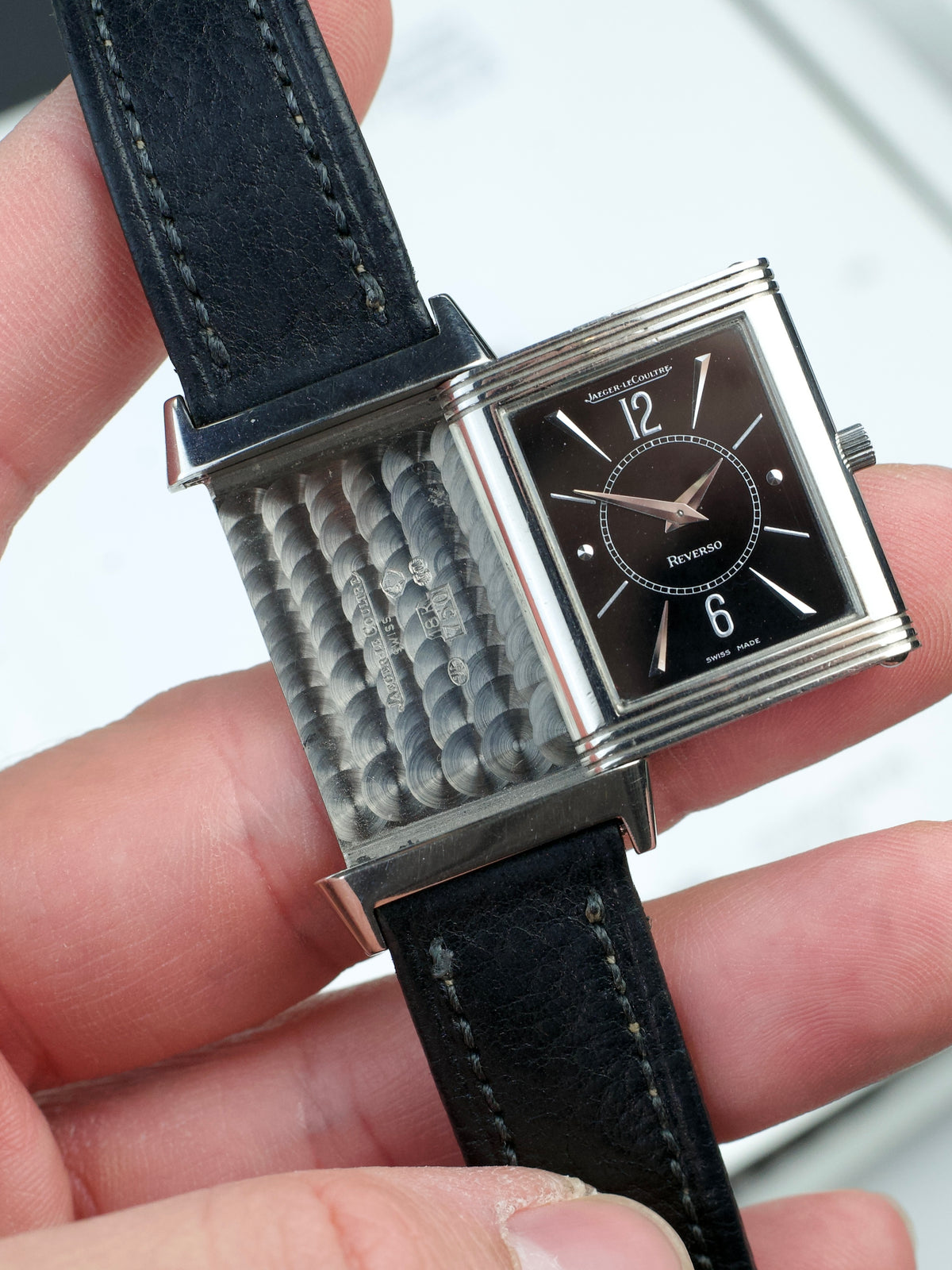 Jaeger LeCoultre Reverso Classique 250.3.86 Art Deco JLC 18 Carat White Gold 1990s