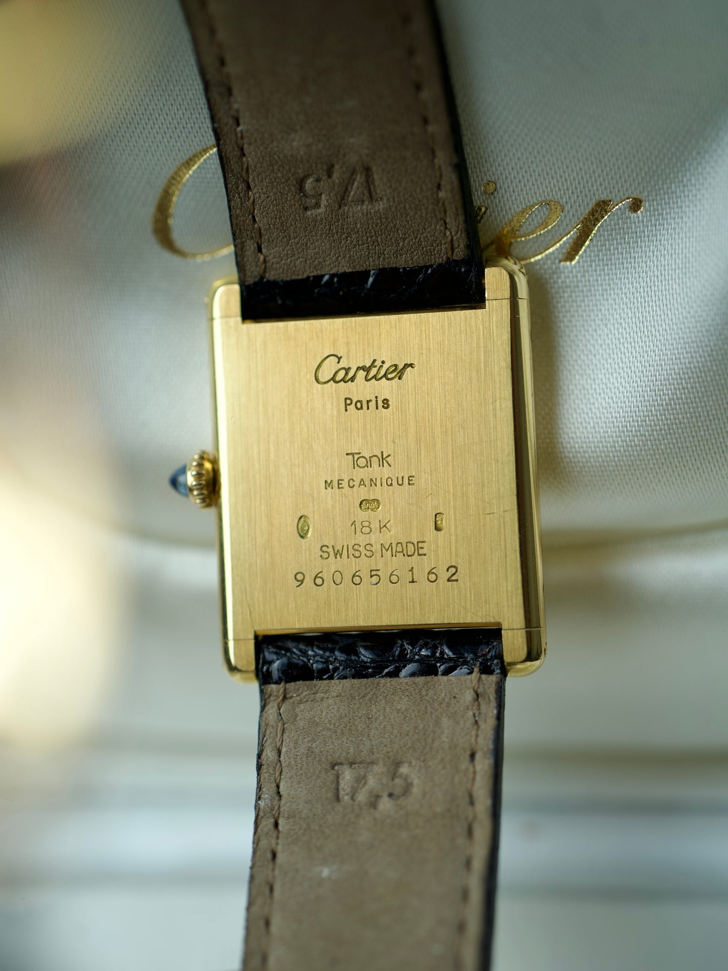 1990s Cartier Tank Louis 96065 FULL SET Flinque’ pre CPCP 18K Yellow Gold