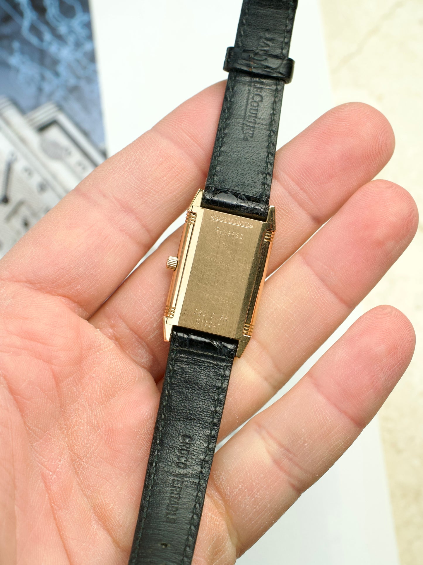 Jaeger LeCoultre Reverso 260.2.86 Art Deco 18 carat Rose Gold 1990s