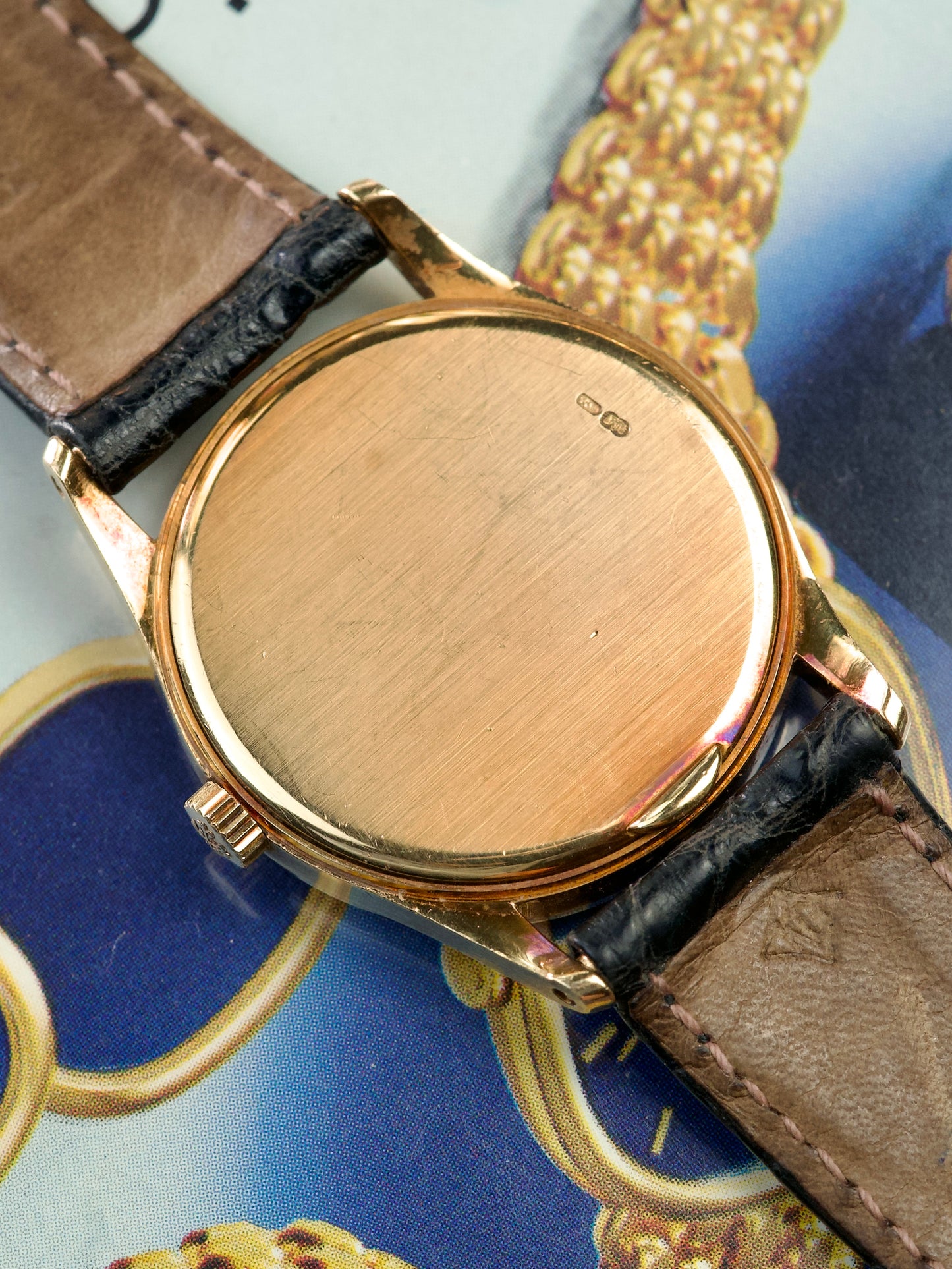 Patek Philippe Calatrava 3796J luxury timepiece, back hallmarks