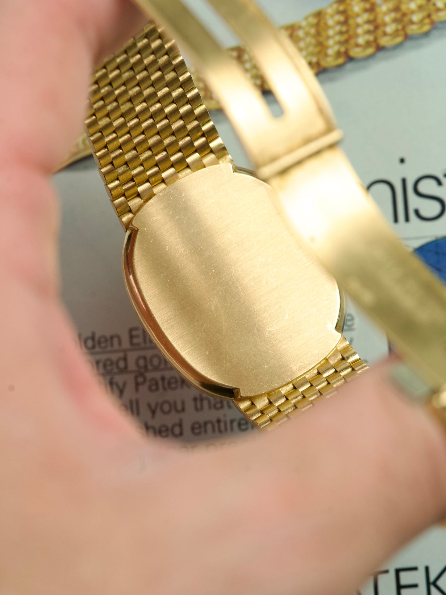 Patek Philippe Ellipse 3838 luxury timepiece, back