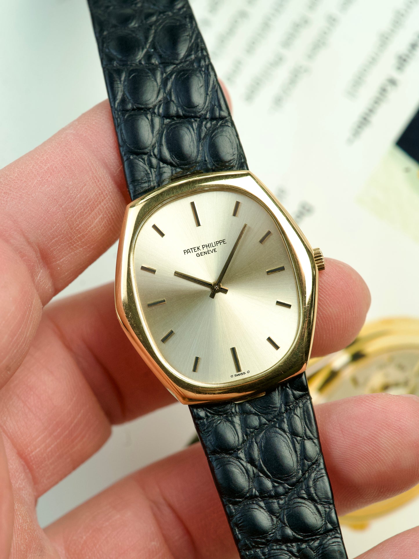Patek Philippe Ellipse 3858 vintage watch, front