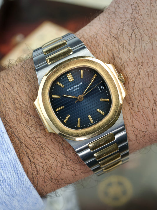 Patek Philippe Nautlius 3800 Blue Sigma Dial 1980s vintage, front