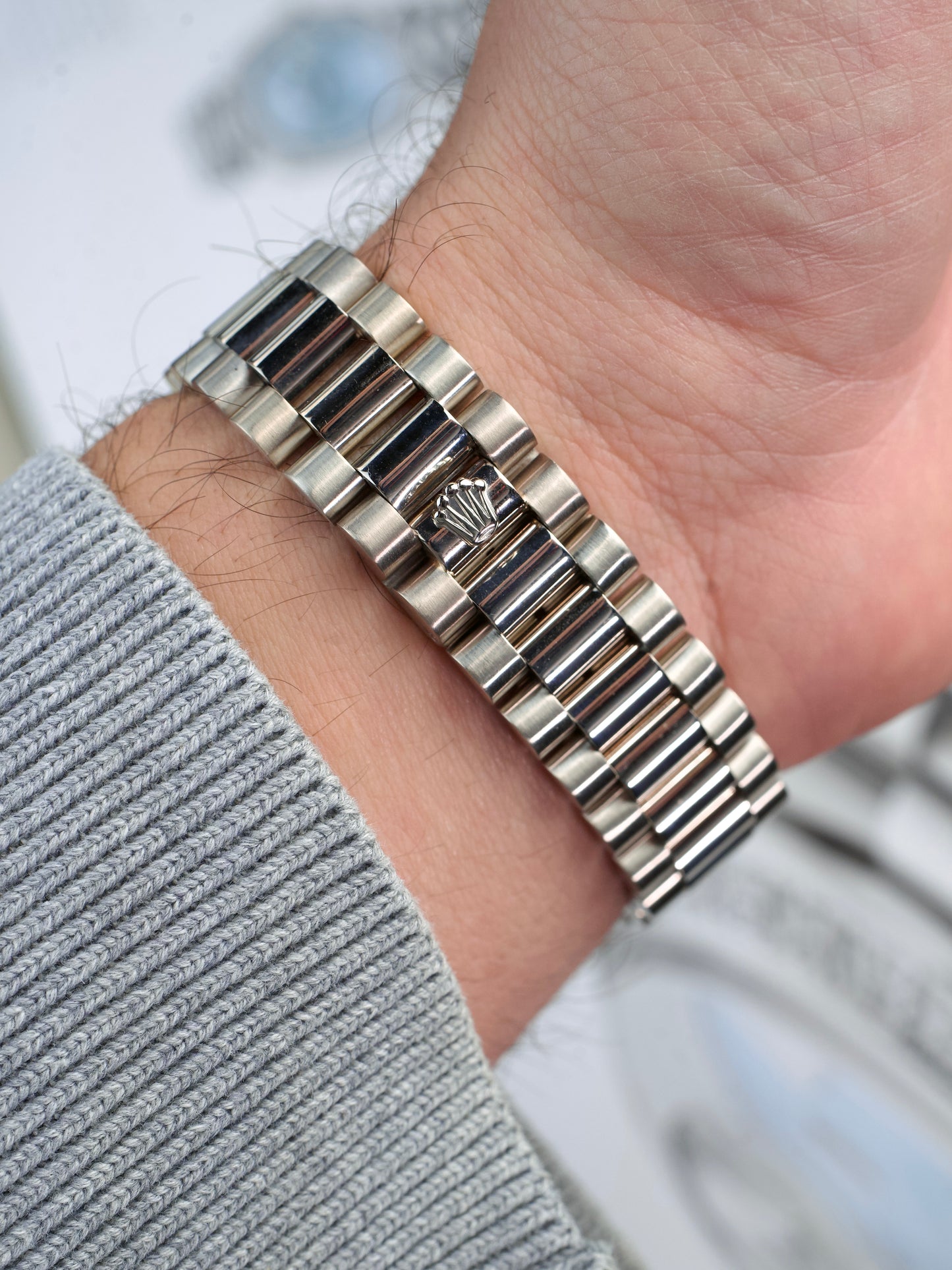 Rolex Day Date 18039 preowned luxury watch, back