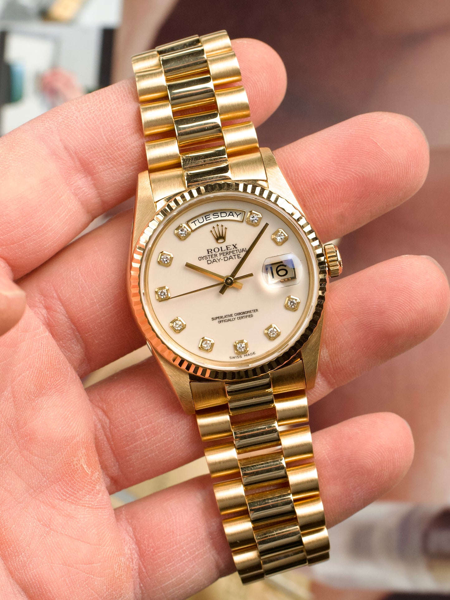 Rolex Day Date 18238 Cacholong vintage, front