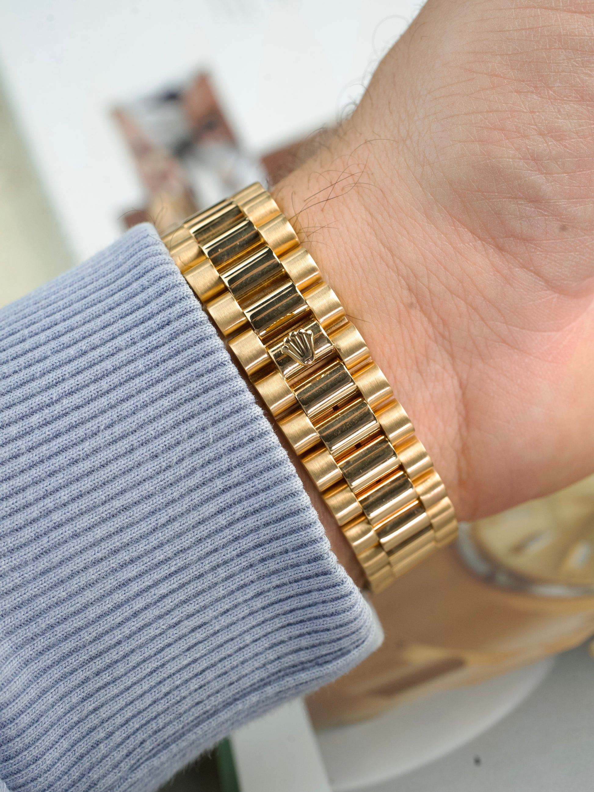 Rolex Day Date 18238 Cacholong neo vintage, wrist back