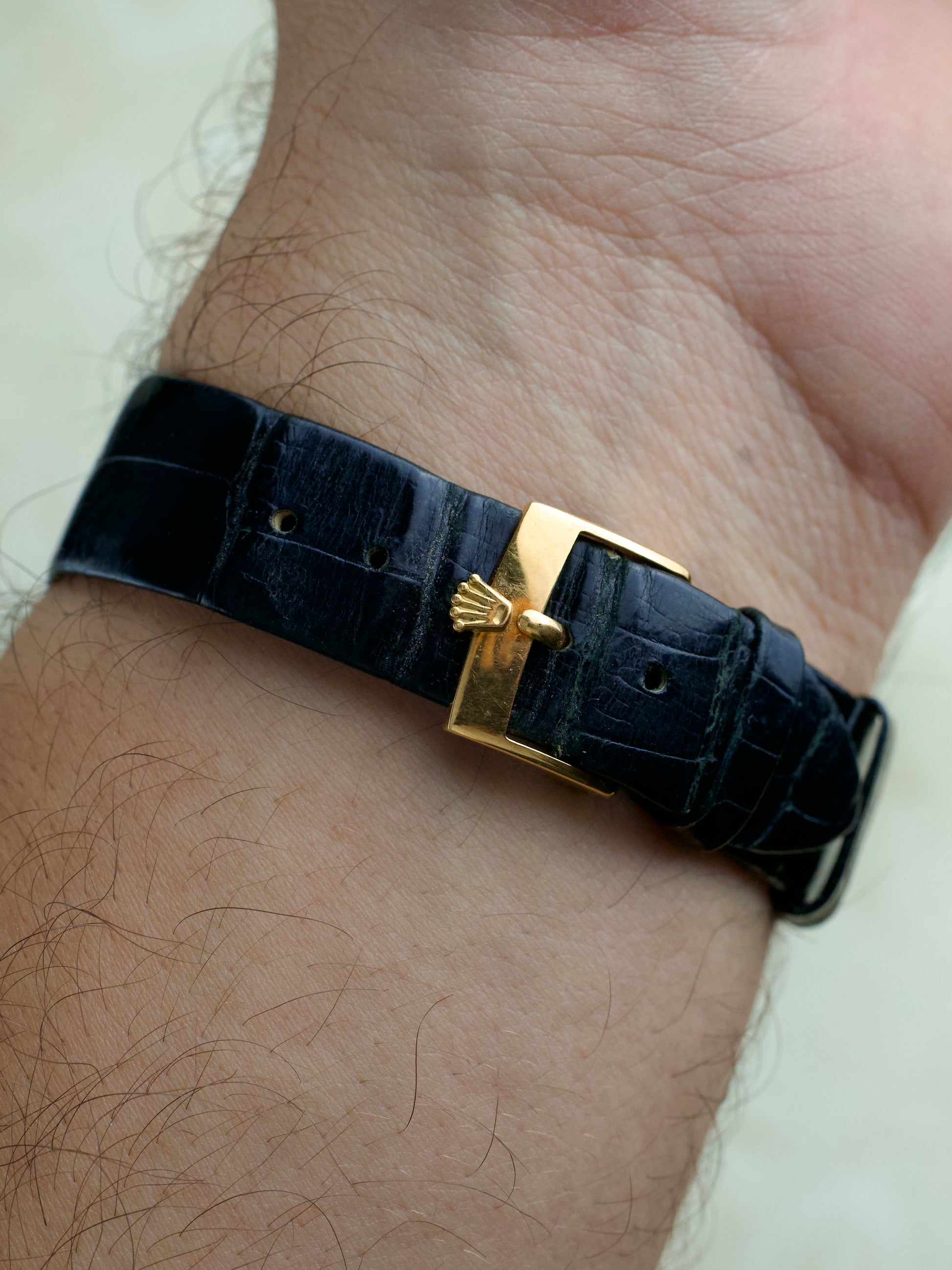 Rolex Precision Cellini watch, back wrist